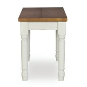 Powell Willow Vanilla White & Honey Brown Bench