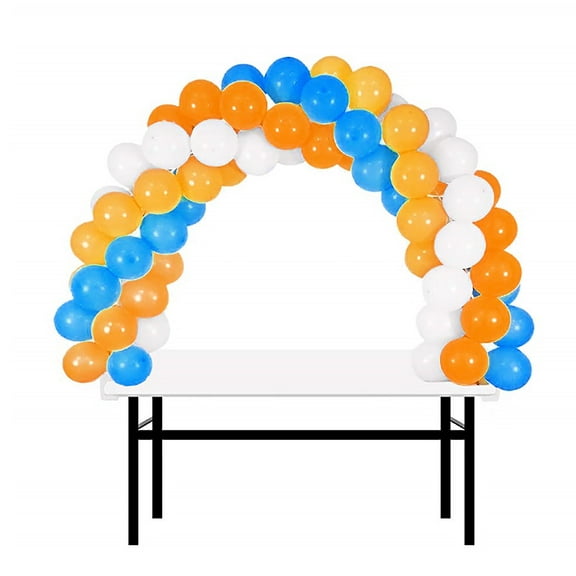 BalsaCircle White 12 feet Plain Balloon Arch Stand Kit Wedding Graduation Party