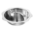 thumbnail image 4 of Lipstore Stainless Steel Shabu Shabu Hot Pot Cooking Pot with Divider Multipurpose Double Favor Soup Cookware for Restaurant Household S, 4 of 8