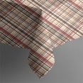 thumbnail image 4 of Beige Brown and Red Checkered Pattern Rectangle Tablecloth 60"x102",Waterproof Polyester Rectangle Table Cloth, Wipeable Spillproof Polyester Tablecloth for Dining, Camping, Indoor and Outdoor, 4 of 6