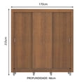 thumbnail image 3 of Ropero Closet Lyon Plus Madesa 3 Puertas con Pies Marrón 02, 3 of 5