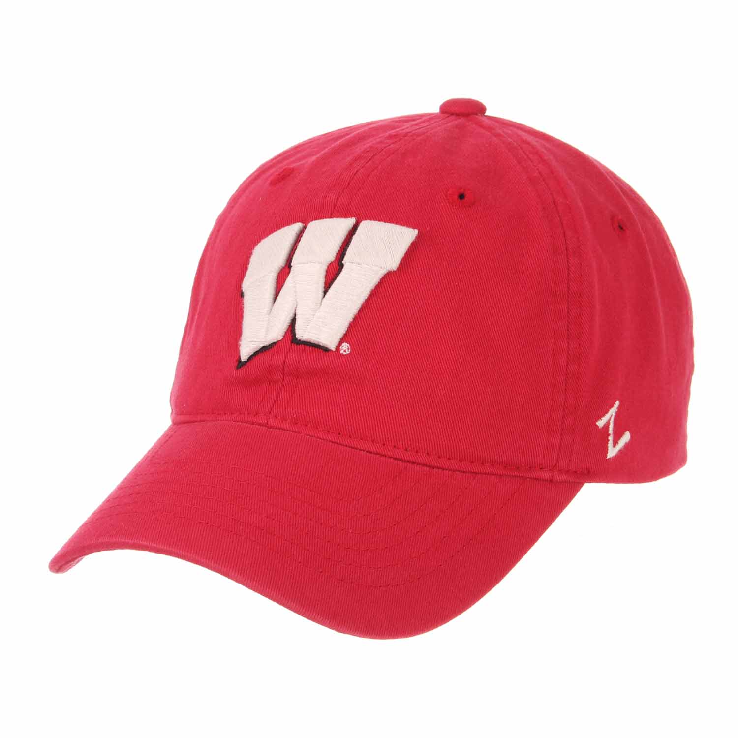 NCAA Zephyr Wisconsin Badgers Mens Route Relaxed Hat Adjustable Size Team Color