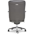 thumbnail image 6 of La-Z-Boy Sutherland Bonded Leather Office Chair w/Padded Arms in Moon Rock Gray, 6 of 15