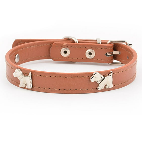 Leather dog collar, high quality soft smooth thick leather collar, suitable for large size