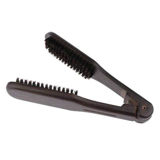 Peluquería Para El Cabello Portátil Cepillo De dos cara Pinza Cerda Alisador Para El Cabello Cepillo Para El Cabello