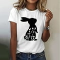 thumbnail image 2 of Toimothcn Womens Tees Happy Easter Cute Cartoon Bunny Printed Short Sleeve T Shirts Soft Loose Comfortable Shirt Tops Suitable For Dailywear, 2 of 4