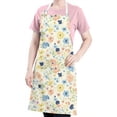 thumbnail image 5 of Pioneer Flower Floral Print Pattern Apron for Women and Men, Cotton Linen Waterproof with Pockets, Adjustable, 33x27 Inch for Kitchen, Gardening, BBQ, Salon, 5 of 6