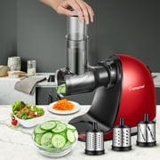 Slicer Shredder Attachments Accessories with 3 Interchangeable Blades for AMZCHEF Masticating Juicer