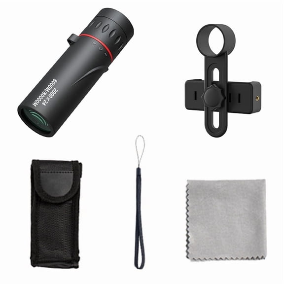 2000X24 Monocular Focus Optics Telescope Onocular Power Monocular for Adults Kid with Phone Adapter Pocket Monoscope