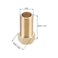 thumbnail image 4 of Brass Pipe Fitting G1/2 Male xG1/2 Female Hex Bushing Adapter 50mm Length, 4 of 5