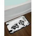 thumbnail image 2 of Sports Bath Mat, Grungy American Football Image International Team World Cup Kick Play Speed Victory, Non-Slip Plush Mat Bathroom Kitchen Laundry Room Decor, 29.5 X 17.5 Inches, Black White, Ambesonne, 2 of 2
