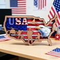 thumbnail image 5 of AZXY 4th of July Decor, Patriotic USA Map Wooden Sign with American Flag, Soldiers & Eagle Design, Ideal for Independence Day, Veterans Day & Patriotic Party Decorations, 5 of 7