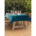 thumbnail image 3 of Outdoor Tablecloth with Umbrella Hole for Patio/Picnic/Party/Camping, Blue Teal Ombre Waterproof Table Cloth Rectangle Table Cover Washable, Coastal Beach Modern Abstract Art (60"x 102"), 3 of 8