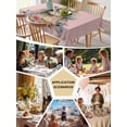 thumbnail image 6 of Easter Bunny Pink, Tablecloth Rectangle Table Cloth 60x120, Waterproof Tablecloth Outdoor Table Cloth, Vintage Spring Floral Botanical Leaves Washable Table Cover for Kitchen Dinning Party, 6 of 8