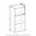 thumbnail image 2 of Librería Furinno Luder con 3 niveles, estante abierto, roble francés, 2 of 5