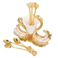 thumbnail image 1 of Juego De Vajilla Con Forma De Cisne Elegante Y Exquisito De Lujo, Soporte Para Cuchara De aleación De Zinc Con 6 Cucharas, Artesanía Pulida Con Espejo, 1 of 7