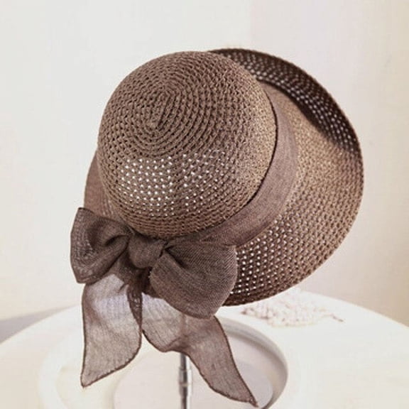 CoCopeaunt Straw Hat Woman Summer Sun Block Big Brim Sun Hat Sunshade Korean Version Beach Hat Hat Sea Top Hat Can Be Folded