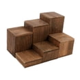 thumbnail image 1 of 6 elevadores cuadrados de madera para almacenamiento, organizador de perfumes, soporte para cupcakes, para colecciones, joyas, maquillaje y juguetes. Marrón, 1 of 8