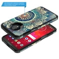 thumbnail image 3 of Moto Z3 Case, Moto Z3 Play Case, Rosebono Slim Hybrid Shockproof Hard Cover Graphic Fashion Colorful Skin Cover Armor Case For Moto Z3 Play (Green Mandala), 3 of 5