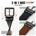thumbnail image 2 of SUOSDEY Men's Belt, Reversible Leather Belts for Men Dress Belts,One Reverse For 2 Sides Casual Belt, 2 of 7