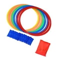 thumbnail image 3 of Juego de 10 anillos de rayuela para saltar, juego de agilidad, juguetes portátiles para niños, juegos de patio, pufs para lanzar en el patio trasero. 48 centímetros, 3 of 8