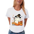 thumbnail image 7 of Leey-World Halloween Tshirts Women Halloween Shirt Women Halloween Graphic Tshirt Fall Short Sleeve Tee Tops, 7 of 7