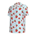thumbnail image 4 of Wukai Strawberry Men’s Polo Shirts,Quick-Dry Athletic Shirt,Classic Fit Shirts-, 4 of 8