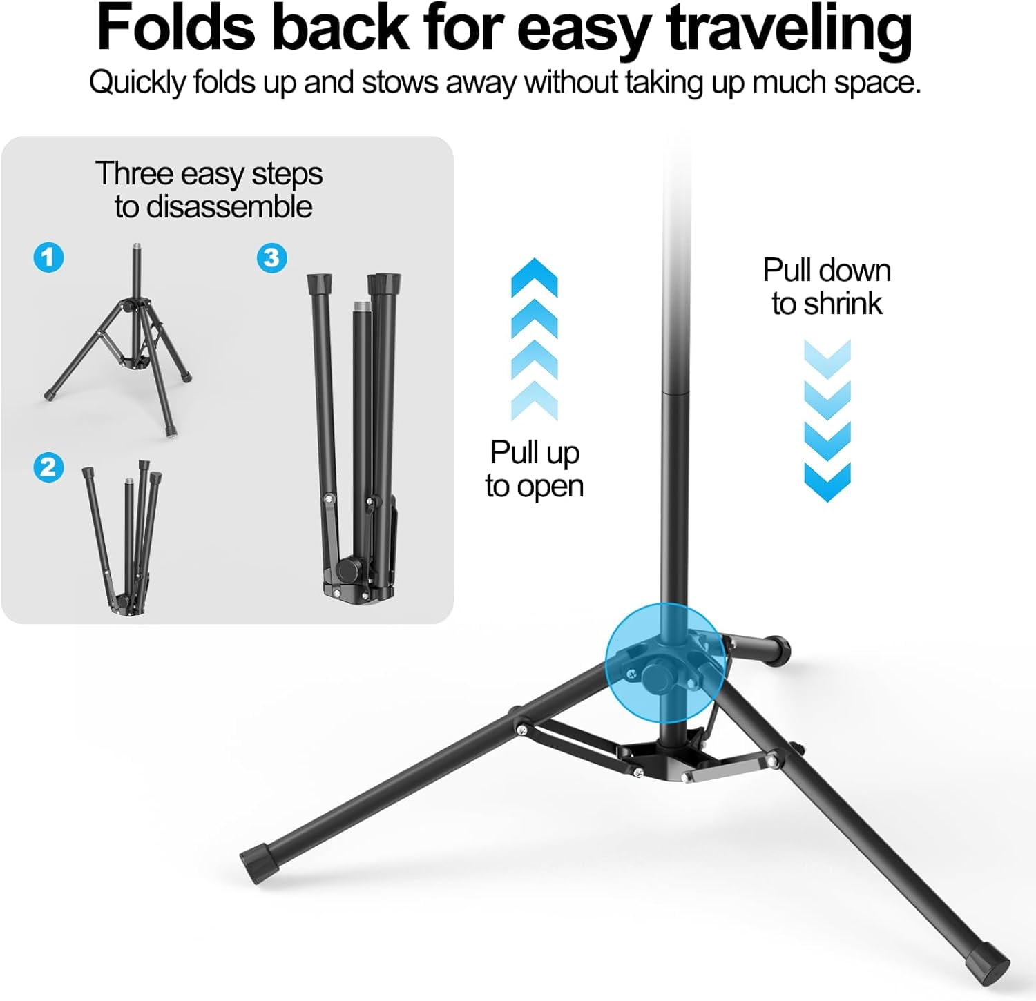 OUKMIC Microphone Stand with Boom Arm, Adjustable Tripod Mic Holder for Singing, Recording, Podcast and Stage