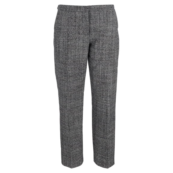 Pre-Owned Dries Van Noten Straight-Leg Trousers in Grey Wool
