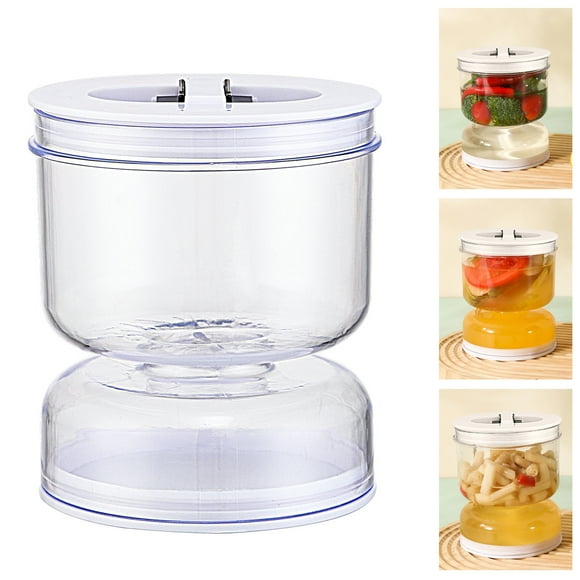 27oz Pickle Jar with Strainer Flip Leakproof Airtight Lid Hourglass Pickle Juice Separator Jar from and Dry for Olives / Gherkins or Sliced Pickles