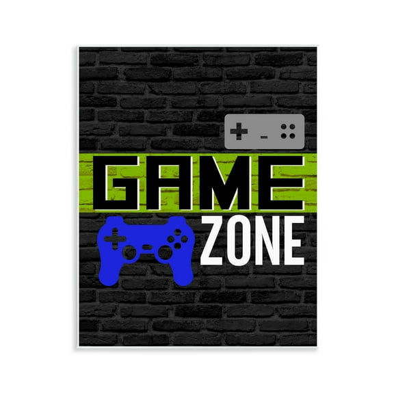 Stupell Industries Vintage Game Zone Typography Painting Unframed Art Print Wall Art, 11 x 14