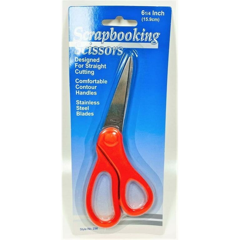 LOT OF 4 Scrapbooking Lightweight Scissors, 6 Inch (RED)