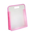 thumbnail image 2 of DYNWAVECA File Bag Art Portfolio Bag Clear Document Holder Waterproof File Organizer Portable for School Classroom Office Projects Home Pink, 2 of 10
