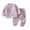 Purple, variant on ShomPort Toddler Flannel Pajamas Set Cute Prited Long Sweatshirt and Pant Girls Thick Warm Fuzzy Loungewear