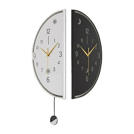 TISHITA Double Sided Corner Wall Clock Modern Simple Decorative Clock Wall Decoration for Office Home Bedroom Study Housewarming Gift Round Small
