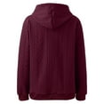 thumbnail image 4 of WENWU Womens Sweatshirt Hoodies Long Sleeve Hoodie Women Pullover Soft Hoodie Wine Red Hoodies Fall Jackets Comfy Clothes for Women, 4 of 5