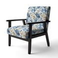 thumbnail image 3 of Designart "Coastal Tranquility Victorian Pattern VIII" Upholstered Floral Accent Chair and Cottage Arm Chair - Multiple Color & Pattern, 3 of 7