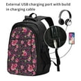 thumbnail image 2 of Balery Rose Mix Leopard 2 Print USB Charging Backpack for Men and Women - Water-Resistant, Anti-Theft Laptop Backpack with USB Port for Travel, Work, School, and College, 2 of 7