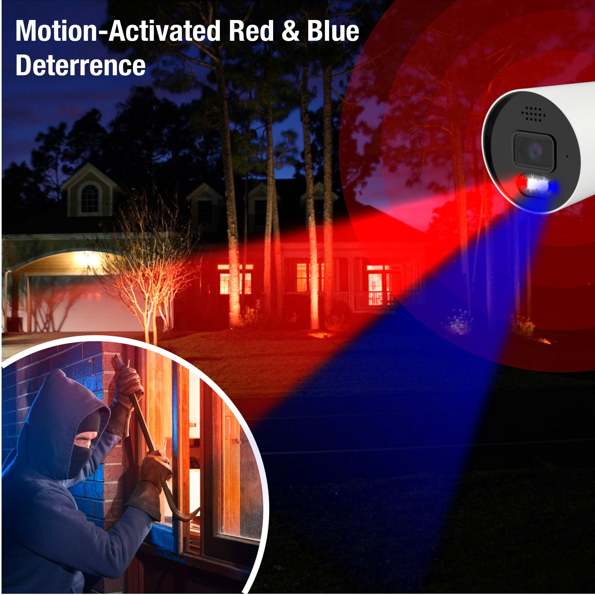 Elder AI Security Camera System PTZ 12MP NVR 8Ch PoE, 5-Camera 4K 30FPS Dual-Light Outdoor 3TB, Sony Sensor & NDAA, Face & License Plate, Full Color Surveillance Wired NocVU Series