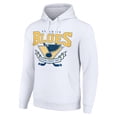 thumbnail image 2 of Men's Starter White St. Louis Blues Team Logo Graphic Fleece Tri-Blend Pullover Hoodie, 2 of 3