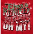 thumbnail image 2 of Xmas Elves Reindeer Sleighs Oh My Men's Graphic T Shirt Tees Brisco Brands S, 2 of 6