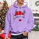 thumbnail image 1 of MHFRRA Sudadera con Capucha para Parejas, Divertida y A Juego, de Manga Larga, Estilo Informal y Deportivo Púrpura, 1 of 5