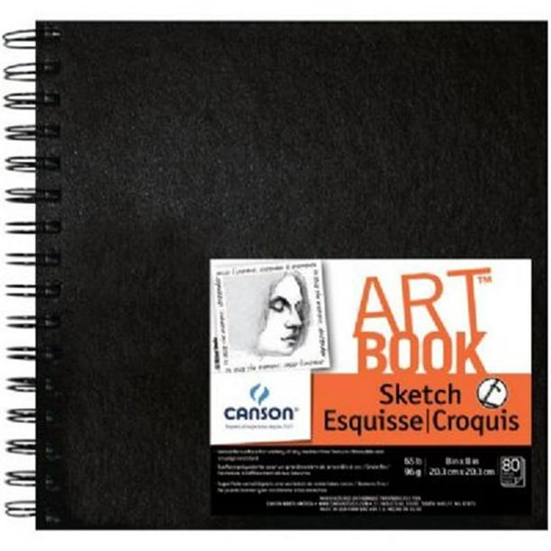 Canson C100510435 ArtBook 8&apos;&apos; x 8&apos;&apos; Carnet de Croquis Filaire