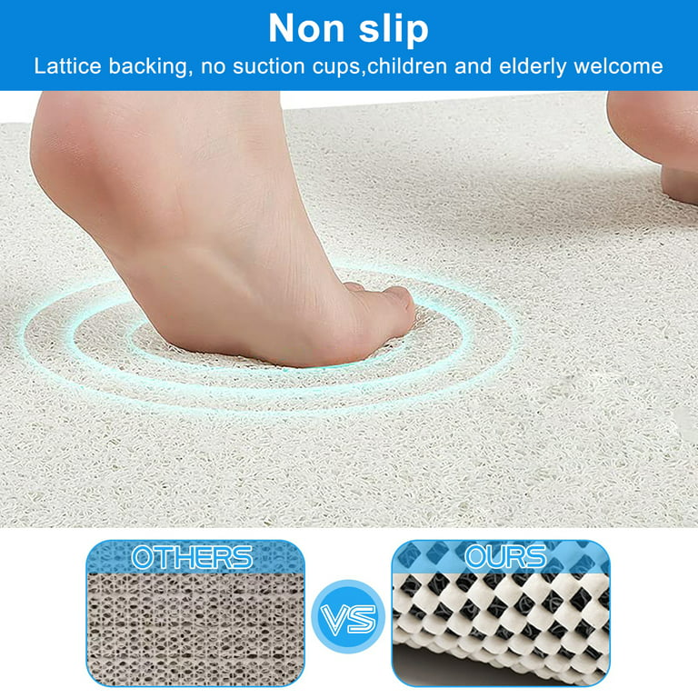  Shower Mat Non-Slip, 24x 24 Inch Square, Soft Comfort Bath Mats  with Drainage Holes, PVC Loofah Massage Shower Floor Mat for Shower,  Bathroom, Wet Areas, Quick Drying : Home & Kitchen