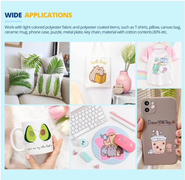 HTVRONT Sublimation Paper 8.5 x 11 inches-160 Sheets Sublimation Paper Compatible with Inkjet Printer