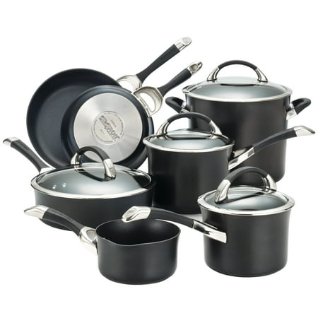 UPC 051153873768 product image for Circulon Symmetry 11 Piece Nonstick Pots and Pans Set  Black | upcitemdb.com