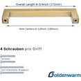 thumbnail image 2 of Modern Square Brass Cabinet Handles, Stainless Steel with Brushed Brass Finish for Furniture Hardware, Sleek Rust Resistant Design for Your Home Update, 2 of 5