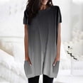 thumbnail image 4 of Jamsmile Women Tshirts Long Tops Summer Loose Pullovers Round Neck T-Shirts Short Sleeve Tunic Tee Shirt With Pockets Tops, 4 of 5