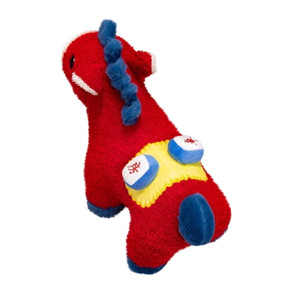 Year Of The Horse Mascot Plush Toy, Red Fortune Rider Stuffed Animal With Festive Design, For S Teens Home Decor Party Gifts Office Desk Ornaments Holiday Presents