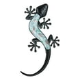 thumbnail image 4 of Ebros Crawling Green Metal Lizard Gecko with Blue Glass Body Wall Decor 18.5"L, 4 of 5